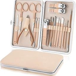 Manicure Kit, pedicure tools for feet, Nail Clipper, Manicure Pedicure kit for women and Men, 18 Pieces,Perfect Gifts for Women and Men (Rose Gold)-image-15