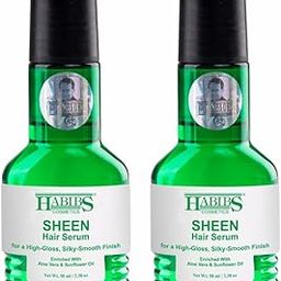 HABIBS COSMETICS Sheen Hair Serum For Smooth Anti-Frizz Hair Serum High-Gloss, Silky-Smooth Finish Enriched With Aloevera & Sunflower Oil 50ml Pack of 2-image-83