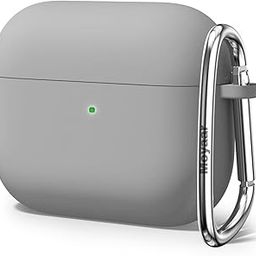for Apple AirPods 4 ​​​​​​​Case Cover with Keychain, Soft Skin Silicone Case Cover, Full Protective Case Cover Compatible with Apple AirPods 4 Case 2024 (Grey)-image-8