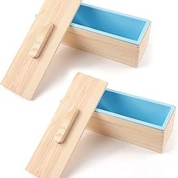 MoldBerry Silicone Soap Molds,Wooden Rectangle Silicone Mould for Making Supplies,Making Soap, Candles and Cakes Pack of 2 (Random Colour)-picture-23