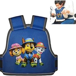 SNOWIE SOFT Kids Safety Belt For Two Wheeler With Reflective Strips,Portable Car Seat Safety Belt For Kids For Bike Scooty, Belt For Bike Ride Harness,Adjustable Safety Harness For Boys Girls,Blue-12