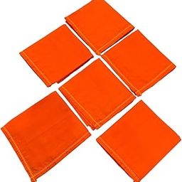 100% Pure Cotton Handkerchief Set, Silky Soft, Handkerchiefs, Rumal, Big size, Orange,Bhagwa Hankie.-image-70