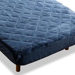 Iris Plaza Micro Mink Fur Quilted Fitted Sheet D MFBOX14200 Dark Blue-picture-12