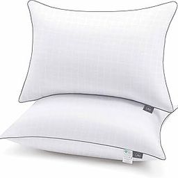 bien LIVING Extra Soft Microfiber Filled Pristine Pillow, Luxurious 300 Tc 100% Cotton Fabric Treated with Sanitized Finish, Sleeping Pillow for Back Sleepers, 17 X 27 Inches, White (Pack of 2)-8