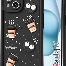 Back Case Cover Compatible for iPhone 13 | Cute Fun Cartoon 3D Ball Coffee Silicone Case | Camera Protection | Body Protection | Shock Proof | Color Black | Pack of 1-picture-17