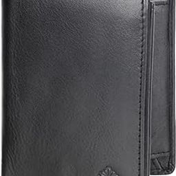 Men's Genuine Leather Wallet - RFID Blocking, 8 Card Slots, 3 ID Windows, 1 Coin & 2 Currency Pockets (Black NAPA)-image-88