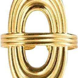 TAAZIR GEMS Women's Fashion Golden Plated Loop Gold Plated Ring Lightweight Jewellery For Occasion & Casual-image-56