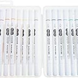 HEALLILY 1 Set Paint Pens 24 Colors Double- end Paint Markers for Stone Rock Craft DIY Wood Slices Easter Egg Ceramic Pumpkin Decorating Kit Art Painting Style 2-picture-25