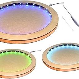SNOOGG Blank Wood Plaques Light Round Boards Frame for Signs, Painting DIY Pouring Drawing and Display Art and Craft (10 INCH) (10 INCH)-18