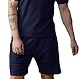 Men's Half Sleeve Tracksuit Winter T Shirt & Pants set 2 Pockets Oversize Two Piece Casual Daily Duty-off-picture-35