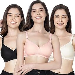 Cherry Full Coverage Lightly Padded Everyday Bra (Pack of 3)-image-3