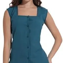fashfun clothing Fashfun Women's Solid Long Waistcoat With Square Neck-picture-21