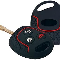 Keycare® Silicone Key Cover for Fiesta, Fusion, Figo 3 Button Remote Key (Black)-picture-17