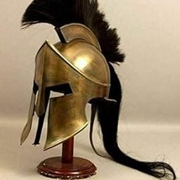 300 Spartan Movie King Leonidas Medieval Roman Greek Liner Re-enactment Metal Helmet (Copper)-picture-19