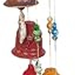 Terracotta Natural Colour Wind Chain Hanging Bell of (Five Bell) with Great Melodious Sound 65 CM Long. Home Decor | Home Decorative | Outdoor| Garden-image-77