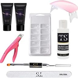 THR3E STROKES Extension Set Kit with Slip Solotion UV Nail Lamp And Edge Cutter Acrylic Gel Poly Nail Gel Nail-15