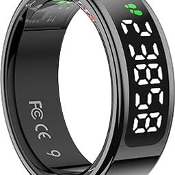 Telezim 2025 Upgrade Smart Ring Health Tracker for Men Women (Black, 10.5#(20.4mm))-image-31
