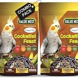 Happy Wings Value Nest Cockatiel Feast Mix Seed for Cinnamon, Bronzefallow, Lutino Cockatiels | Premium Seed Blend | Complete Balanced Bird Food Mix | Bird Food for All Life Stages - (500gm x 2) Pack-image-35