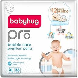 Babyhug Pro Bubble Care Premium Pant Style Diaper Extra Large (XL) Size - 36 Pieces - New & Improved Superior Fit-image-4