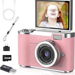 DIVINE Pink Kids Digital Camera with 2.4-Inch Screen 180° Flip Lens Video Recorder Durable Design for Boys & Girls (DDC-21)-27