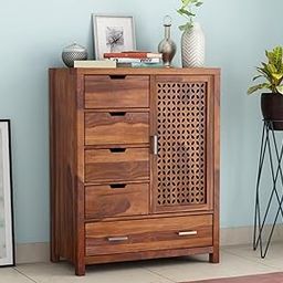 Shryam FurniLuxe Solid Sheesham Wood Wooden Chest of Drawers with Drawer Storage | Multipurpose Storage Cabinet Rack for Bedroom Home | (Honey Finish)-image-104