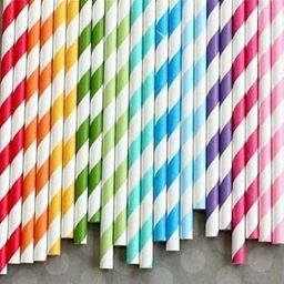 SANWALSA [8 mm, Pack of 50, Multicolor] Biodegradable Disposable Multicolor Paper Straws | Eco-Friendly Rainbow Drinking Paper Straws | Cold Drinks Juice Cocktails Soda (Non-Bendable)-11