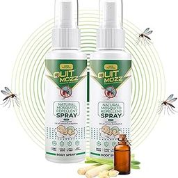 QUITMOZZ Natural Mosquito Repellent Body Spray with Lemongrass Oil - 100ml, Long-Lasting, Quick Action Formula, Insect Killer, Up to 6 Hours Protection for Kids and Adults, Safe for Skin, Pack of 2-21