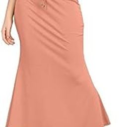 Saree Shapewear Petticoat for Women – Lycra Spandex Fishcut Shaper Skirt with Elastic Waistband & Lace Naada | Long Under Saree Skirt | Wrinkle-Free Slim Fit Petticoat-image-99