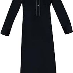 Men's TR Double Piping Thobe - Stylish Tailored Fit with Contrasting Trim, Modern Islamic Dress-image-1