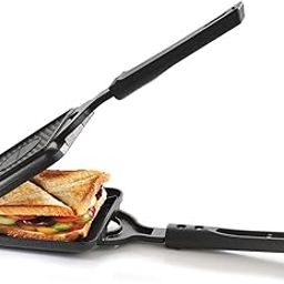 Magnus Non Stick Giant Grill Toaster Quick Heating Gas Compatible and Bakelite Handle 4 Cut Design, Easy Release, Ergonomic Bakelite Handle, PFOA- Free-picture-17