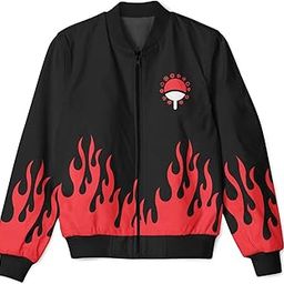 Cotton Printed Regular Anime Zip Up High Neck Bomber Jackets for Men and Women-image-31