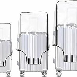 PVC Transparent Waterproof Dustproof Suitcase Cover | Luggage Trolley Bag Covers | Pack of 3 (20 Inch, 24 Inch, 28 Inch)-image-25
