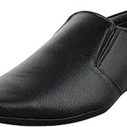 Derby Shoes for Men | Shoes for Men with PU Sole | Comfortable & Lightweight |Durable & Trendy Design | Size : 8 | Color : Black,VTR_2TM_AGN_2003_Blk_8-image-0
