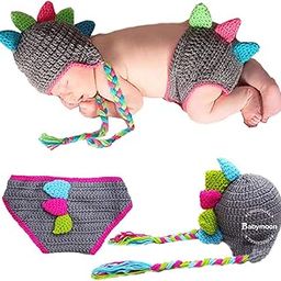 BabyMoon Baby's Synthetic Cap (Dinosaur_Grey_0 Months-3 Months)-image-15
