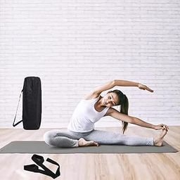 SPOKOFIT YOGAPVC-BLK All Purpose Extra Thick Yoga Fitness & Exercise Mats with Carrying Bag & Strap, High Density Anti-Tear (6MM) (GREY)-image-17