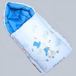 CLOTHINA 3 in 1 Baby Bed, Sleeping Bag & Carry Nest, Cotton Baby Bedding for New Born & Infant, Portable Bassinet, for Baby Carrying & Unisex Baby Sleeping Bed, 0 to 12M (Multicolor) (Rama)-image-31