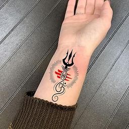 Om WithTrishul Eye Temporary Tattoo for Men and Women Waterproof Sticker-picture-27