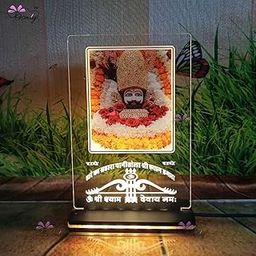 BusinessJi Acrylic UV Printed Photo Lamp for Decoration, Rrturn Gift, Lamp for Khatu Shyam, Ram Lala, Sai Baba, Balaji, Guruji Set-1 (Khatu Shuam Ji)-image-14