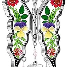 KY&BOSAM Butterfly Suncatcher for Windows Hangings Stained Glass Love You Forever Sun Catchers Hangings Wind Chime Gifts for Women Grandma Mom Mother`s Day Valentine's Birthday Christmas Thanksgiving-image-109