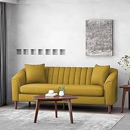 Casaliving Doraldo 3 Seater Sofa Set for Living Room (Yellow - Colour) Premium Fabric Sofa Set for Living Room-image-75