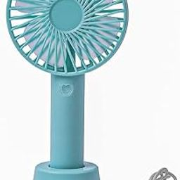 Bongstore Buy for Happiness Mini Portable USB Hand Fan Built-in Rechargeable Battery Operated with Standing Holder For Home Office Indoor Outdoor Travel (Multicolour)-image-87