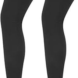 Elasticity Stockings, Non Slip Sweat Absorbing Polyurethane Fiber Compression Socks for Spring(Nine-Point Stockings (Black), S)-image-6