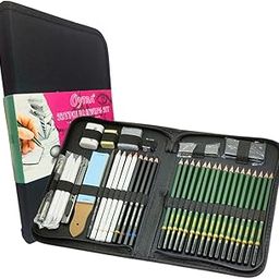 Oytra Sketching Set 42 Pieces for Drawing Pencils Sketching Kit for Artists Potrait Professional Graphite Hb Drawing Graphics Set for Sketches Shading Charcoal Stationary for Beginners-10