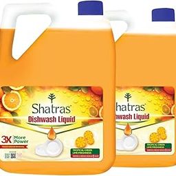 Shatras Lime Dishwash Liquid - (5L * Pack of 2) || Dish Cleaning Liquid Gel with German Technology - Active 3X More Power Molecules Leaves No Residue, Grease Cleaner For All Utensils-22