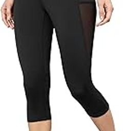 Stretchable Gym Pants for Women Workout : The Ultimate Yoga Pant for Woman | 3/4 th Tights with Mesh Insert & Side Pockets (555)-image-37