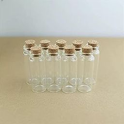Perfect Pricee 12pcs Lovely Small Wish Bottle Tiny Clear Empty Wishing Glass Message Vial with Cork Stopper 1ml Mini Containers Bottle (6CM)-image-39