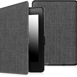 Fintie Case for Kindle Paperwhite - The Thinnest and Lightest Premium Fabric Cover Auto Sleep/Wake for All-New Amazon Kindle Paperwhite (Fits All 2012, 2013, 2015 and 2016 Versions), Charcoal Fabric-picture-10