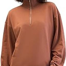 Brown High-Neck Sweatshirt-image-26