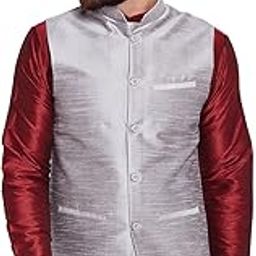 Men's Dupion Silk Nehru Jacket.-picture-17