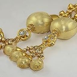 The Design Cart Golden Latkan - 14 for Dupatta Chunari Saree Suit Dori,Pack of 10 Pieces-image-18